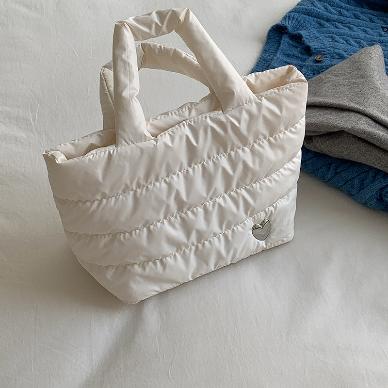 Wholesale Silver autumn and winter casual cotton clothes handbags